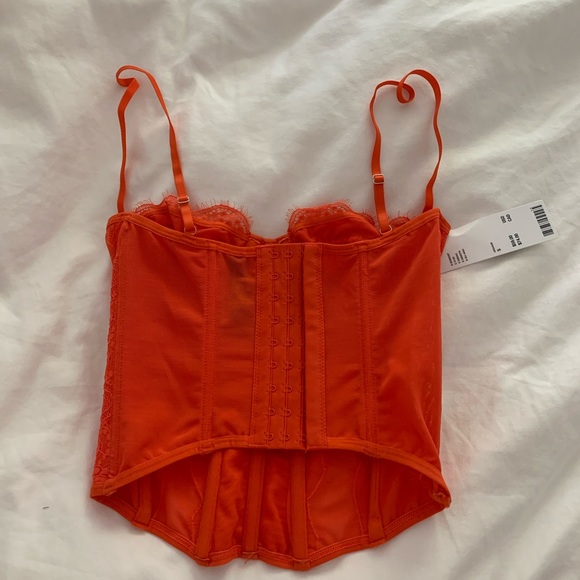 Urban Outfitters | Tops | Urban Outfitters Modern Love Orange Corset Top |  Poshmark